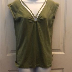 Green bcbg lightweight sleeveless sweater